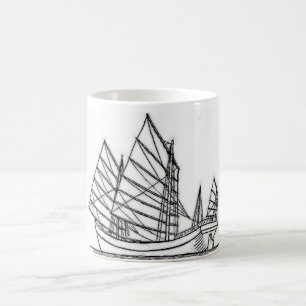 Taza De Café barco de vela hacia el este