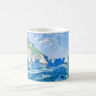 Taza De Café Barco de vela impresionista en los acantilados – O