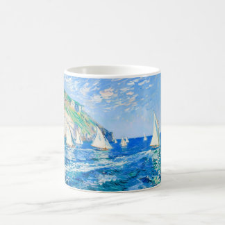 Taza De Café Barco de vela impresionista en los acantilados – O