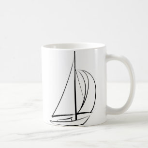 Taza De Café Barco de vela negro