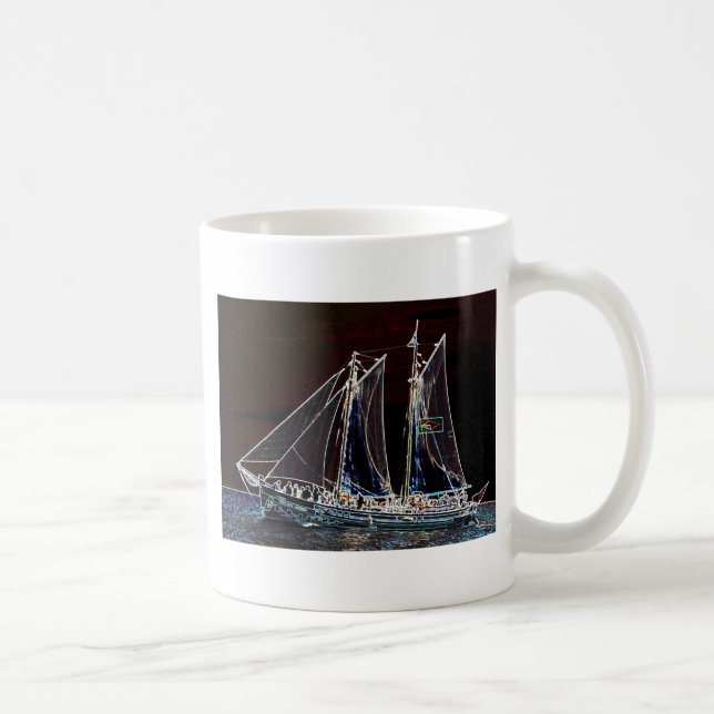 Taza De Café Barco de vela - Resumen de la fotografía (Derecha)