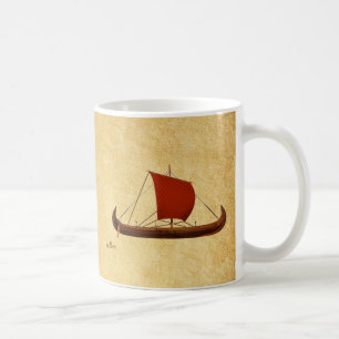 Taza De Café Barco de Viaje de Navegación Roja II