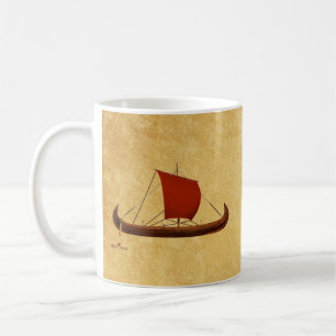 Taza De Café Barco de Viaje de Navegación Roja II