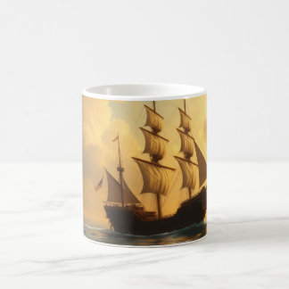 Taza De Café Barco Dorado