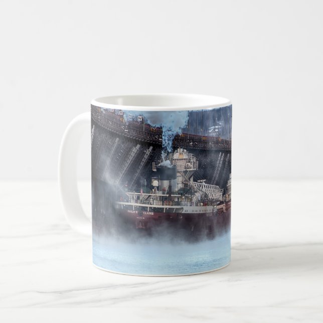 Taza De Café Barco El Philip R Clarke Dos Harbors Minnesota (Anverso izquierdo)