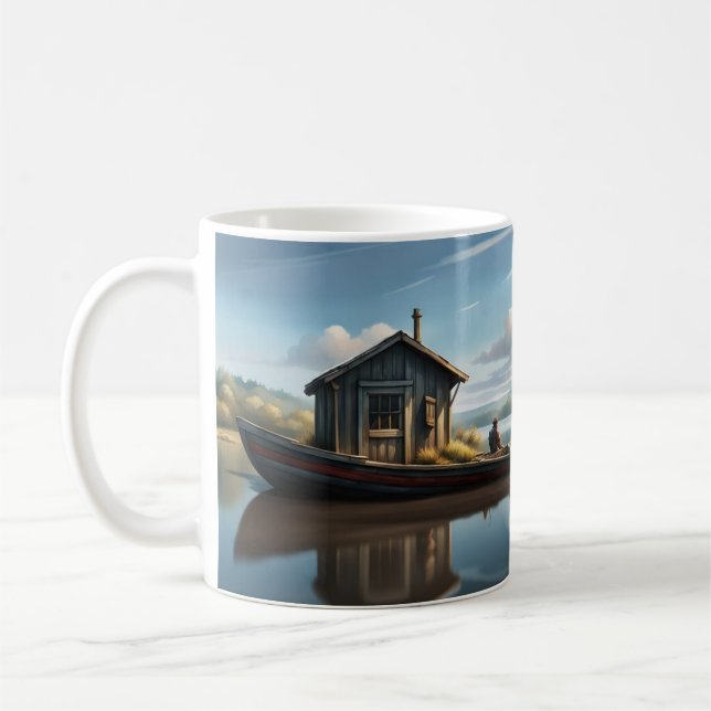 Taza De Café Barco largo, pequeña choza (Izquierda)