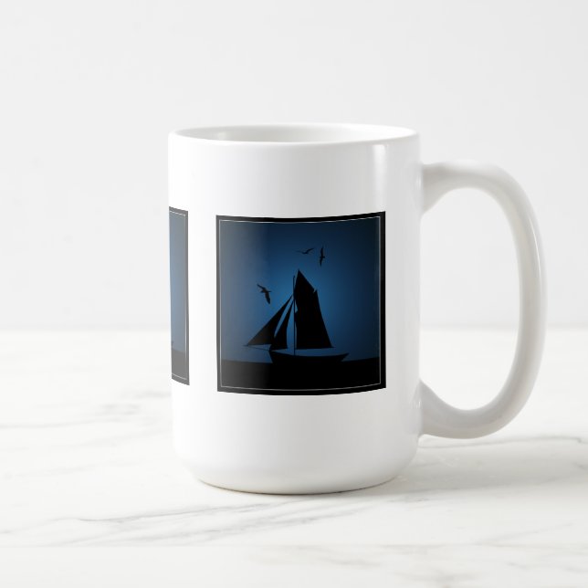 Taza De Café Barco marino Ocean Blue Mugs (Derecha)