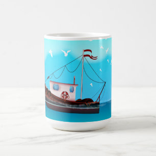 Taza De Café Barco pesquero