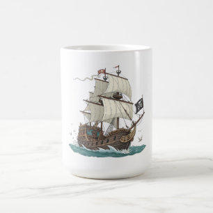 Taza De Café Barco Pirata
