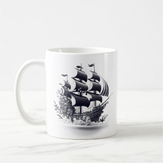 Taza De Café Barco pirata flotante