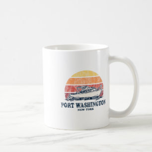 Taza De Café Barco retro Port Washington Ny Vintage Boating 70