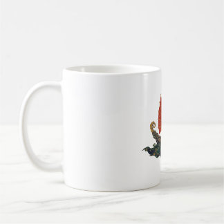 Taza De Café Barco tesoro chino Junk de vela roja
