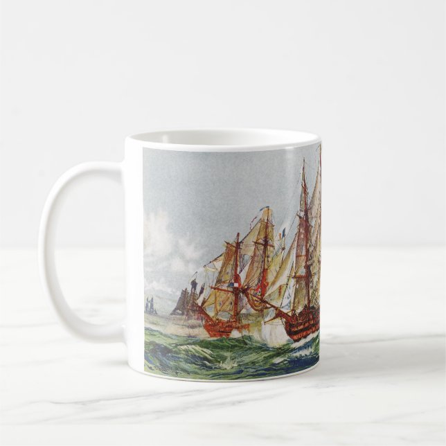 Taza De Café Barcos Batalla de Trafalgar (Izquierda)