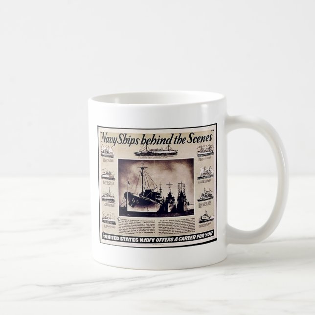 Taza De Café Barcos de la Armada detrás de las escenas (Derecha)