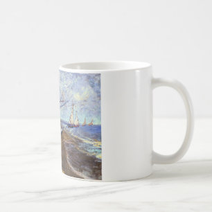 Taza De Café Barcos de pesca en la playa