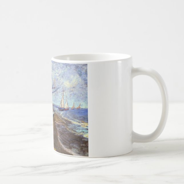 Taza De Café Barcos de pesca en la playa (Derecha)