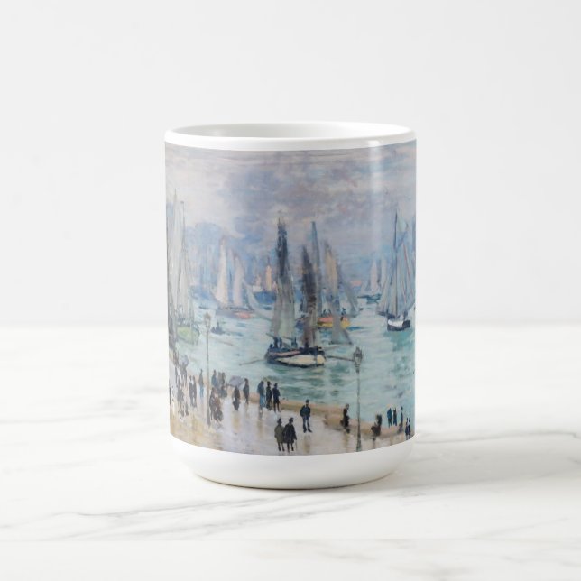 Taza De Café Barcos de pesca que salen del puerto | Claude Mone (Centro)