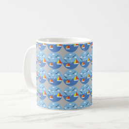 Taza De Café Barcos de vela