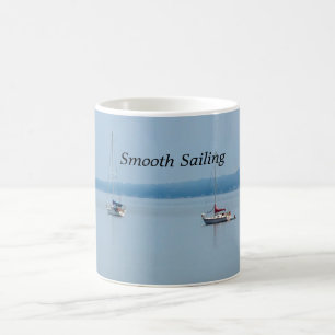 Taza De Café Barcos de vela en el río
