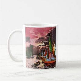Taza De Café Barcos en el Puerto de La Rochelle Arte