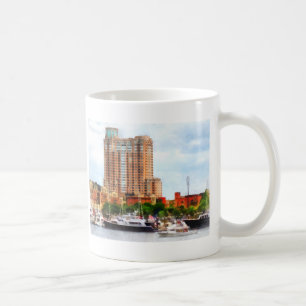 Taza De Café Barcos en el puerto interior Baltimore MD