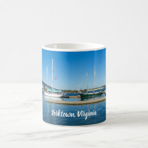 Taza De Café Barcos en el río York por Yorktown