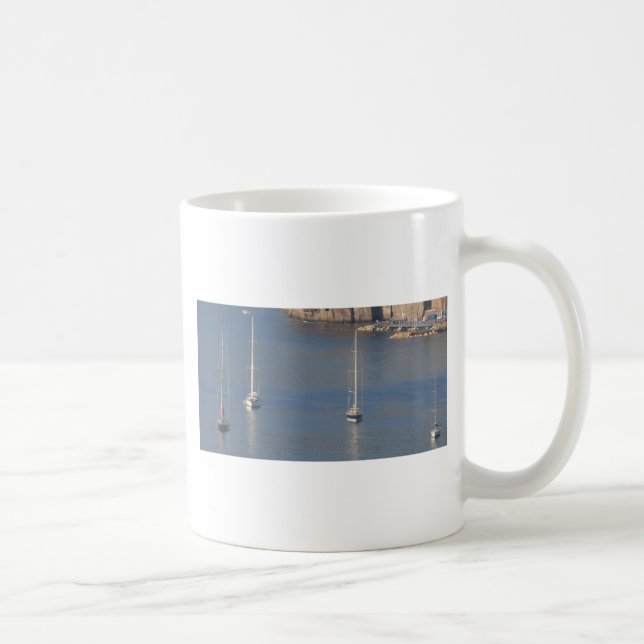 Taza De Café Barcos en reposo en Sorrento Italia (Derecha)