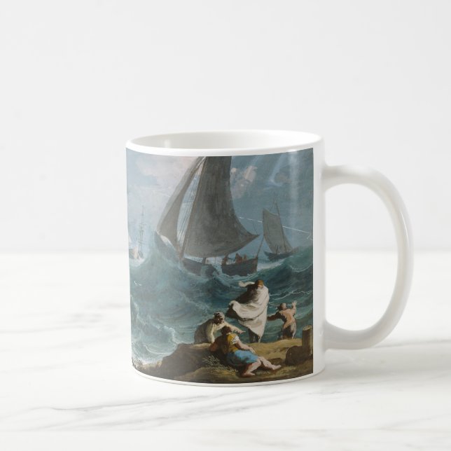 Taza De Café Barcos pesqueros en una tormenta (Derecha)