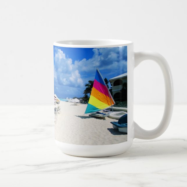 Taza De Café Barcos y sillas de playa (Derecha)