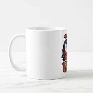 Taza De Café Barista Pingüino Sirviendo Chocolate Caliente