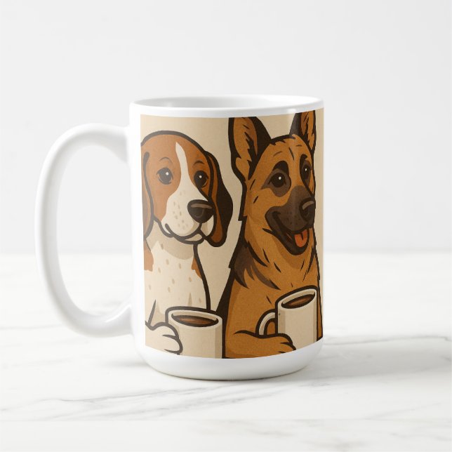 Taza De Café Bark y Brew: Todos tienen cola (Izquierda)