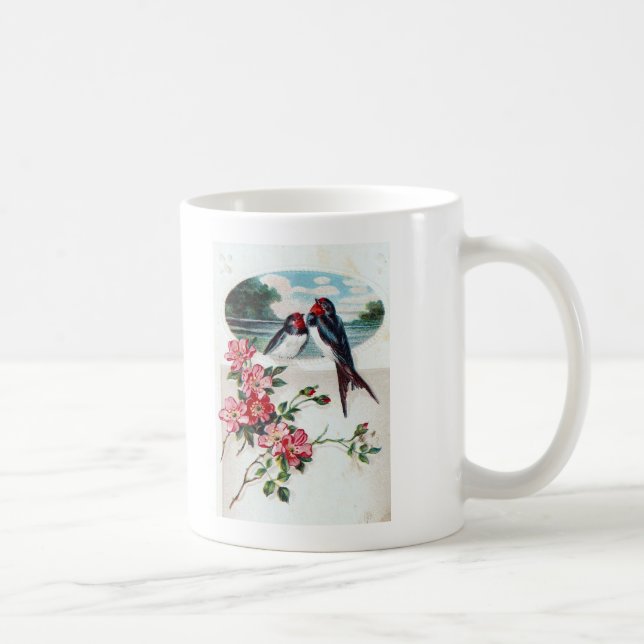 Taza De Café Barn Trague y Flores Rosa (Derecha)