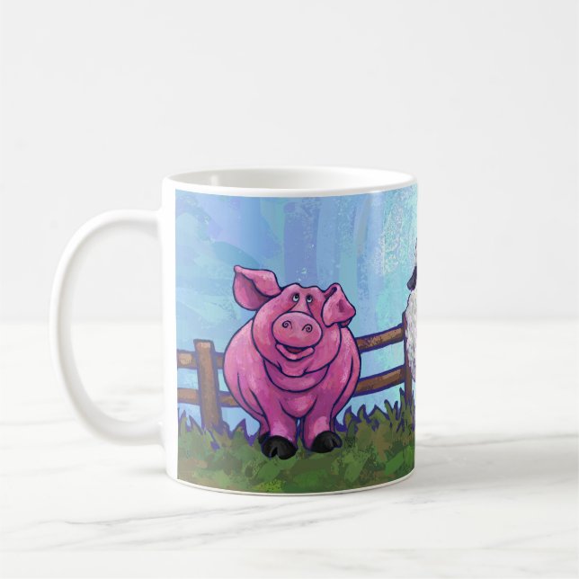 Taza De Café Barnyard Animal Mug Blue Sky (Izquierda)