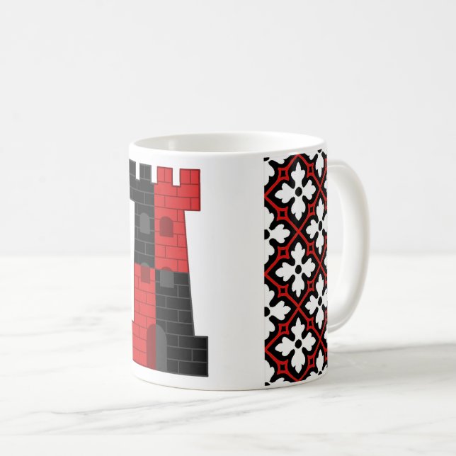 Taza De Café Baronía del solitario distintivo de la torre (Anverso derecho)