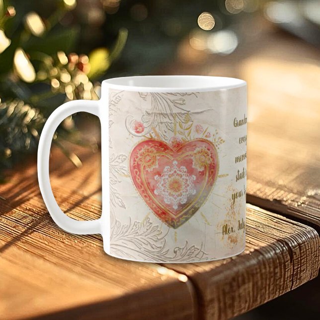 Taza De Café Baroque Floral Sacred Heart Family Heirloom (Subido por el creador)