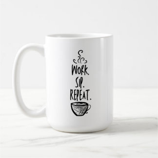 Taza De Café Barra de trabajo Repetir el café blanco clásico Mu