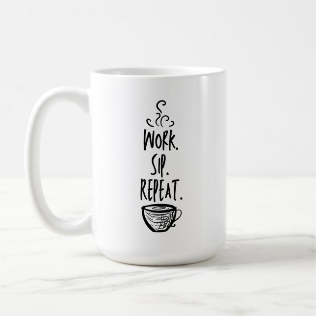 Taza De Café Barra de trabajo Repetir el café blanco clásico Mu (Izquierda)