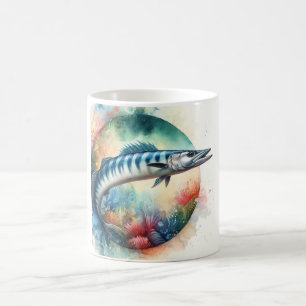 Taza De Café Barracuda in Vibrant Waters 130624AREF119 - Waterc