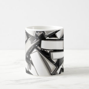 Taza De Café Barras de plata en blanco