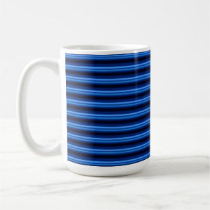 Taza De Café Barras horizontales Metalizado azules