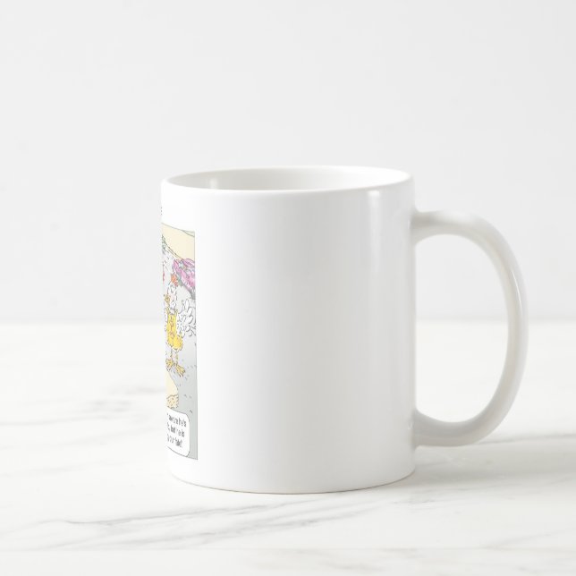 Taza De Café Barreras de pollo Graciosos Regalos y Tees Persona (Derecha)