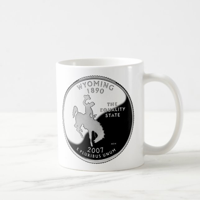 Taza De Café Barrio Estatal de Faux Wyoming (Derecha)