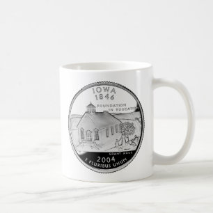 Taza De Café Barrio Estatal de Iowa Faux del lado inverso
