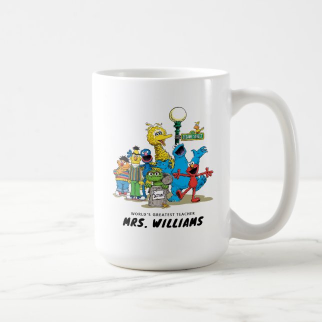Taza De Café Barrio Sésamo | El mejor profesor del mundo (Derecha)