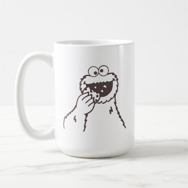 Taza De Café Barrio Sésamo | Monstruo de la cookie (Izquierda)