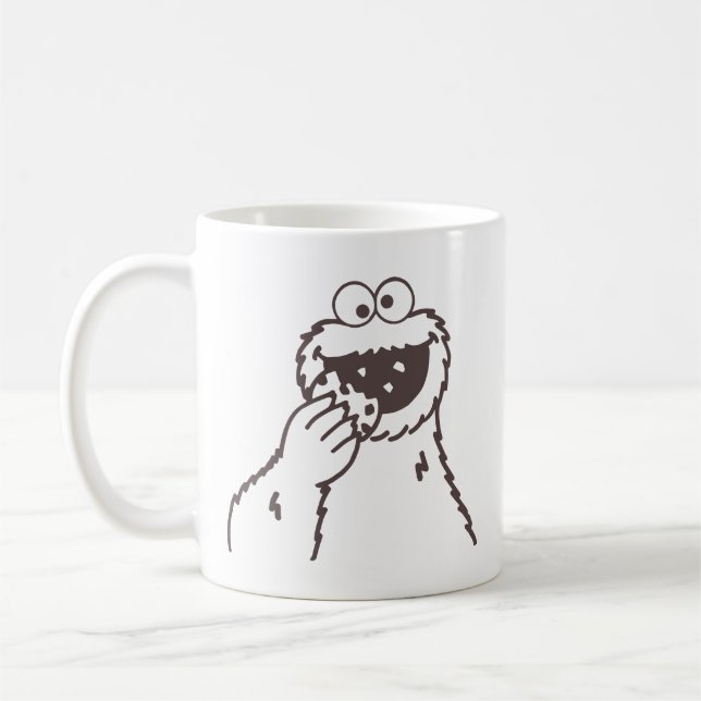 Taza De Café Barrio Sésamo | Monstruo de la cookie (Izquierda)