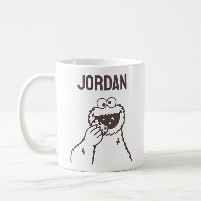 Taza De Café Barrio Sésamo | Monstruo de la cookie | Añadir su  (Izquierda)