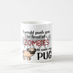Taza De Café Barro amasado contra zombis