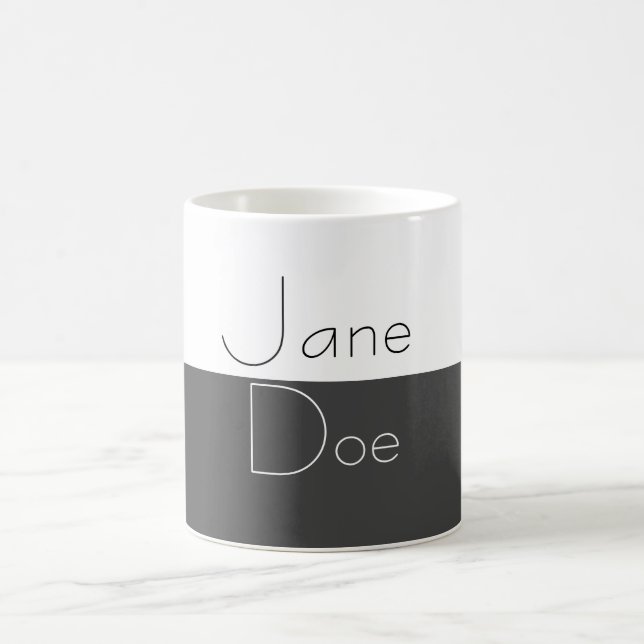 TAZA DE CAFÉ BARRO BLANCO Y NEGRO PERSONALIZADO (Centro)