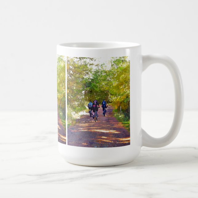 TAZA DE CAFÉ BARRO DE CAFÉ DE BICICLETA DE MONTAÑA (Derecha)